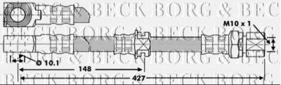 BORG & BECK bbh6829 -  Тормозной шланг